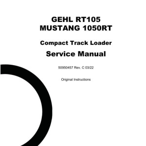 Gehl RT105 1050RT Service Manual Electrical and Hydraulic Diagram 50950457C