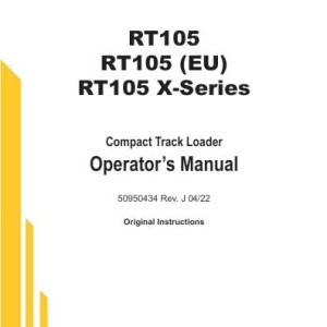 Gehl RT105 Operators Manual 50950434J