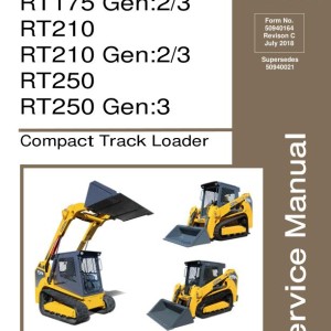 Gehl RT175 RT210 RT250 RT175 RT210 Gen2 RT175 RT210 RT250 Gen3 Service Manual and Diagram 50940164C