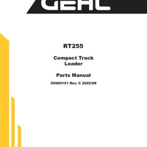 Gehl RT255 Parts Manual 50960151C
