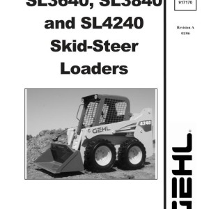 Gehl SL3640 SL3840 SL4240 Service Manual Electrical and Hydraulic Diagram 917170A