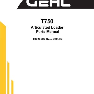 Gehl T750 Parts Manual 50940505D