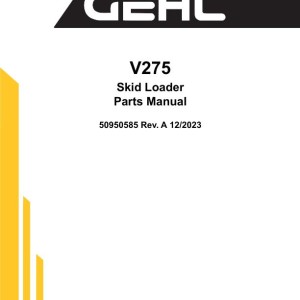Gehl V275 Parts Manual 50950585A
