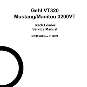 Gehl VT320 Mustang 3200VT Service Manual Electrical and Hydraulic Diagram 50940548E