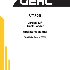 Gehl VT320 Operators Manual Electrical and Hydraulic Diagram 50940474K