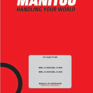 Manitou MBL-X-900 MBL-X-920 GBL-X-900 GBL-X-920 Operators Manual 53112246PT-BR