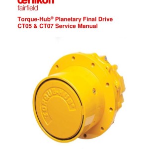 OERLIKON CT05 CT07 Torque-Hub Planetary Final Drive Service Manual 50940041A