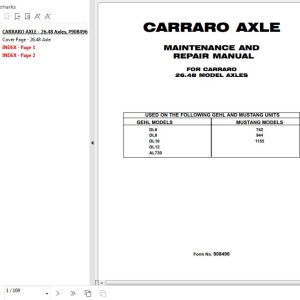 Carraro 26.48 Axle Service Manual 908496