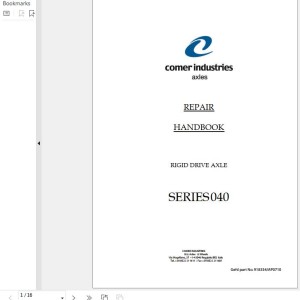 Comer S040 Axles Service Manual 918354