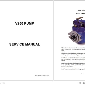 Comer V250 Pump Service Manual 918355