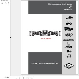 Dana MO223S10 Axle Maintenance And Repair Manual 50960009