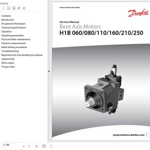 Danfoss H1B Series Motor Service Manual 50940482