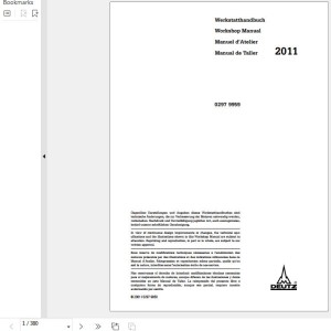 Deutz 2011 Engine Workshop Manual 917118