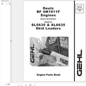 Deutz BF4M1011F Engine Parts Manual 907763B