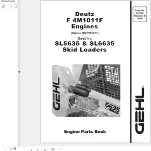Deutz F4M1011F Engine Parts Manual 907764B