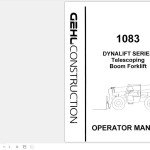 GEHL 1083 Operator Manual 907337A