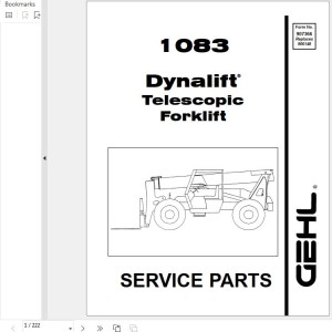 GEHL 1083 Parts Manual 907366A