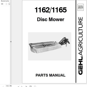 GEHL 1162 1165 Parts Manual 909794C
