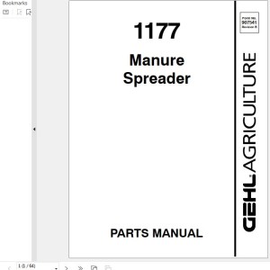 GEHL 1177 Parts Manual 907541B