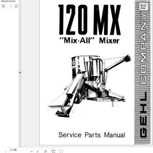 GEHL 120MX Service Parts Manual 901533A