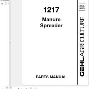 GEHL 1217 Parts Manual 907542B
