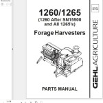 GEHL 1260 1265 Parts Manual 907169A