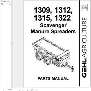 GEHL 1309 1312 1315 1322 Parts Manual 907503B