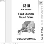 GEHL 1310 Operators Manual 906015A