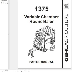 GEHL 1375 Parts Manual 908172A