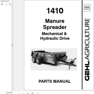 GEHL 1410 Parts Manual 908045B