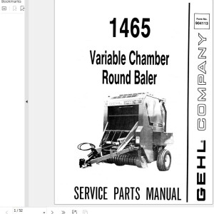 GEHL 1465 Service Parts Manual 904113A