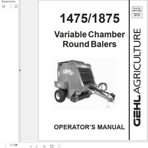 GEHL 1475 1875 Operators Manual 907520C