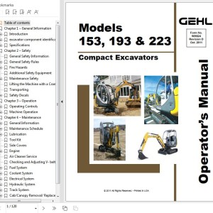 GEHL 153 193 223 Operators Manual 909824D