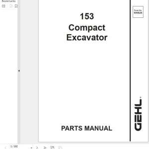 GEHL 153 Parts Manual 909826A