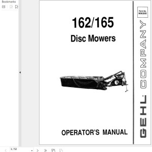 GEHL 162 165 Operators Manual 906260A
