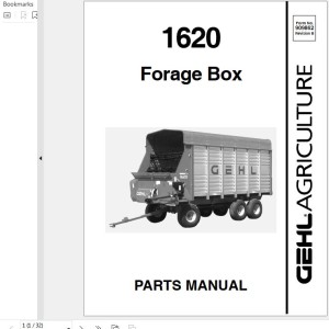 GEHL 1620 Parts Manual 909862B