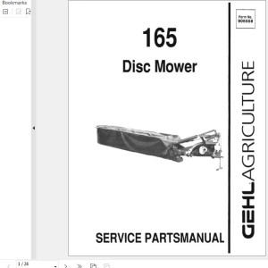 GEHL 165 Service Parts Manual 906558A