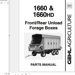GEHL 1660 1660HD Parts Manual 909859B