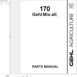 GEHL 170 Parts Manual 907577A