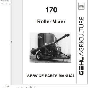 GEHL 170 Service Parts Manual 907050A