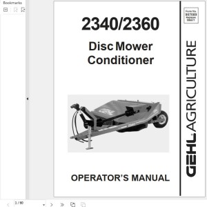 GEHL 2340 2360 Operators Manual 907089A