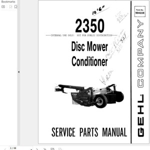 GEHL 2350 Service Parts Manual 904228A