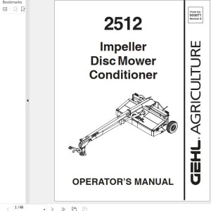 GEHL 2512 Operators Manual 909871B