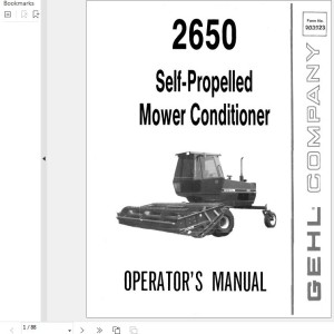 GEHL 2650 Operators Manual 903923A