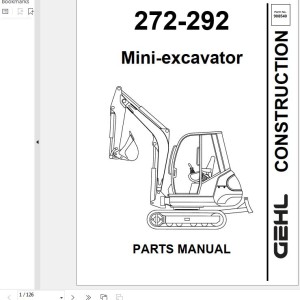 GEHL 272 292 Parts Manual 908540A