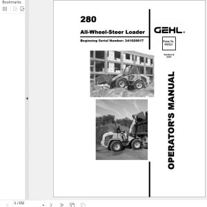GEHL 280 Operators Manual 918112B