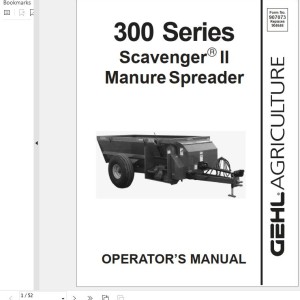 GEHL 309 312 315 322 Operators Manual 907073A