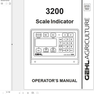GEHL 3200 Operators Manual 907561B