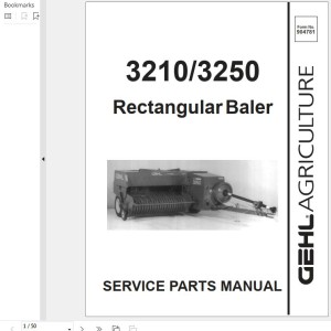 GEHL 3210 3250 Service Parts Manual 904781A