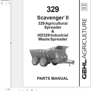 GEHL 329 Parts Manual 907501A